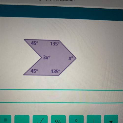 Find the value of x.
Please help it’s a test