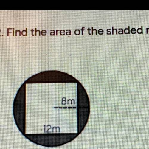 Find the are of the shaded part. I got 56.96 is that right?