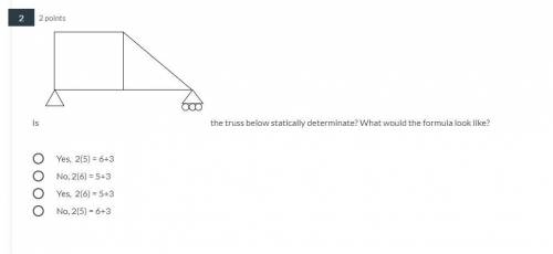 Is the truss below statically determinate? What would the formula look like?