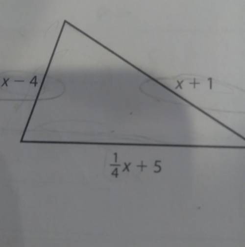 Find the length of each side of the triangle. check that the perimiter is equal to 20 inches​