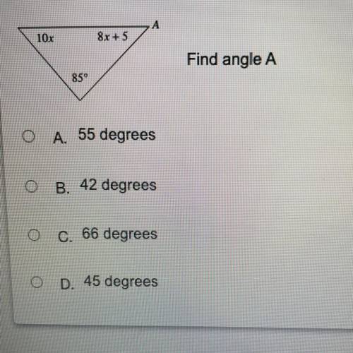 Find angle a (use pic)