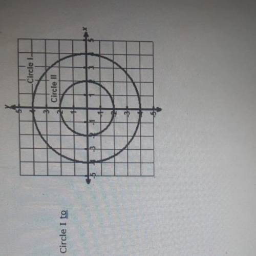 What is the motion rule for the dilation of Circle I to Circle II? help