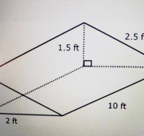 4. Marcos wants to paint his skateboard ramp shown below. What is the total surface area of the ska