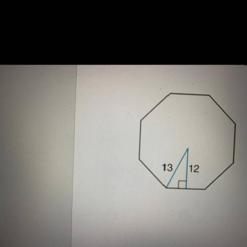 Can Someone Help Please!?

Find the area of the regular polygon. 
*HINT* - You must solve for the