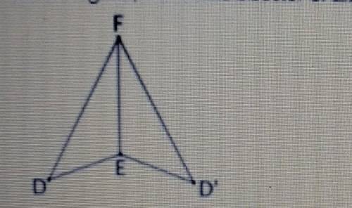 In the diagram EF is the bisector of <DEF = m < D' EF.

The triangle congruence criteria tha