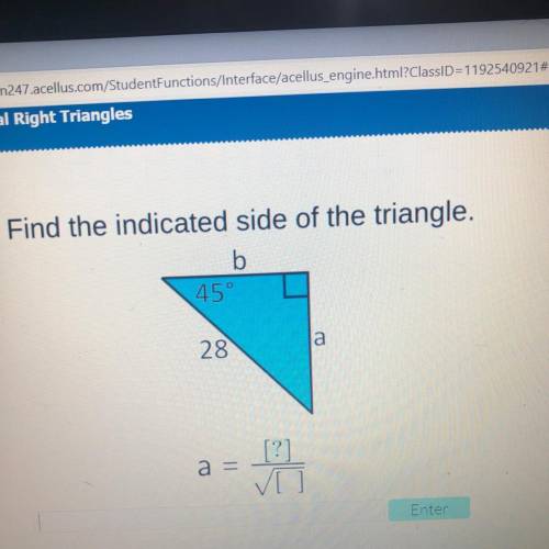 PLEASE HELP! i will give brainliest! Find the indicated side of the triangle.