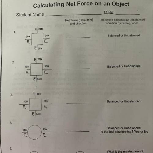 Calculating net force of an object
please help!
