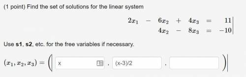 Find the set of solutions for the linear system
