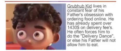 Help the Grubhub Kid (This is a meme, do t take this seriously.)