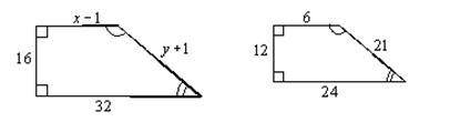 The polygons are similar. but they are not necessarily drawn to scale. Find the value of x