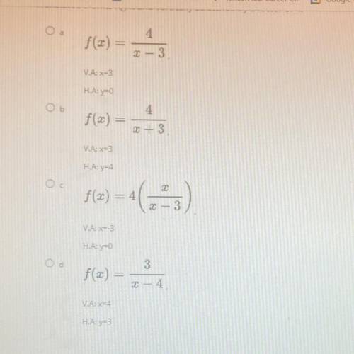 HELP FAST!
Translated 3 units right and vertically stretched by a factor of 4.