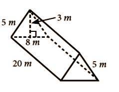 What is the surface area of the triangular prism (Look at image)