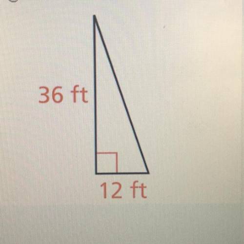 Does this triangle have a hypotenuse about 38 feet long