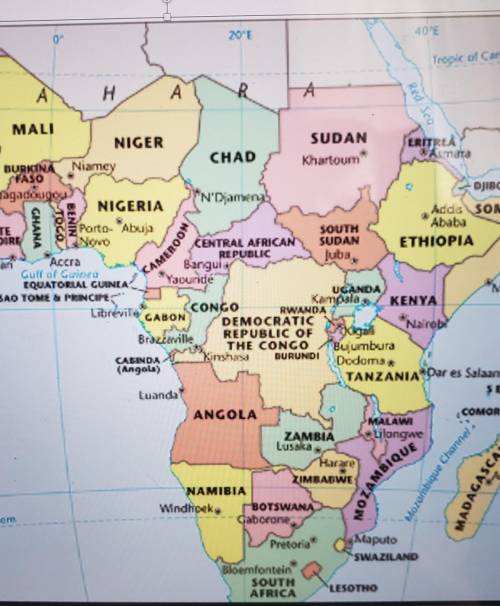 Hello hope you can see the map . Can you tell me if this is the map of SUB - SAHARAN AFRICE?​