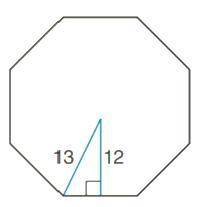 2. Find the area of the regular polygon.

*HINT* - You must solve for the side of the octagon befo