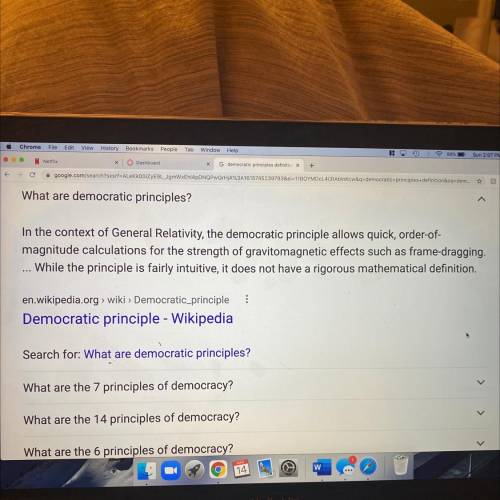 Define the Democratic principles ​