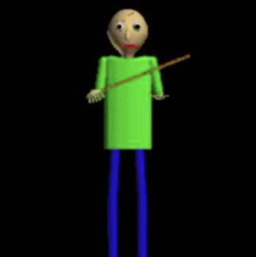 Baldi is mad and wants to talk? What do you do? Look at the picture. Can you see how mad he is?