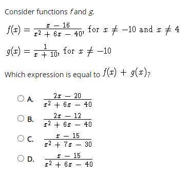 Consider Functions F and G