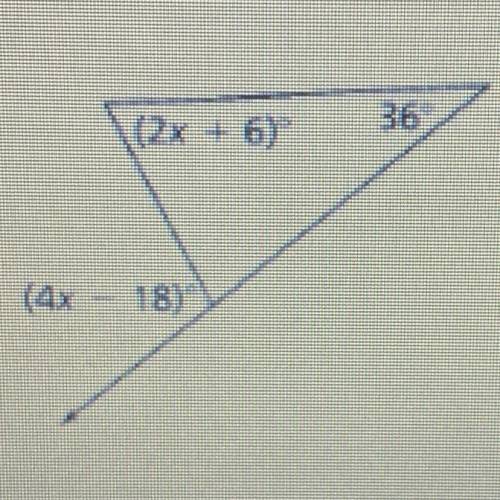 Help me please find x for this triangle