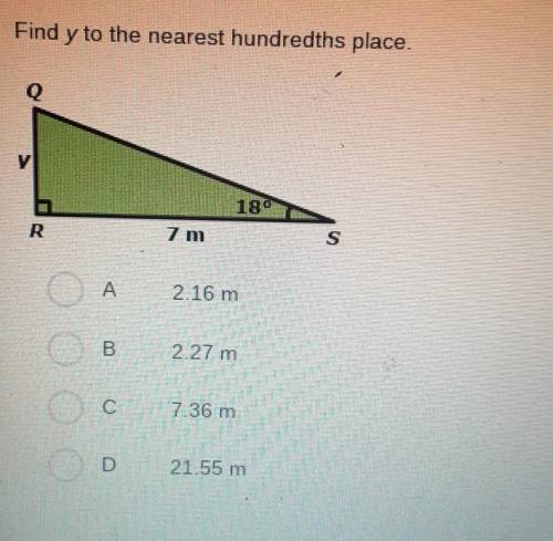 Helppp plz! Find y to the nearest hundredths place. ​