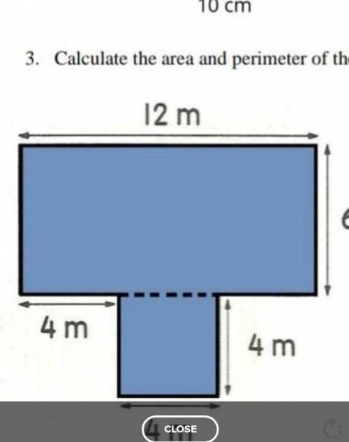 Helps me pleasecalculate the area and the perimeter?​