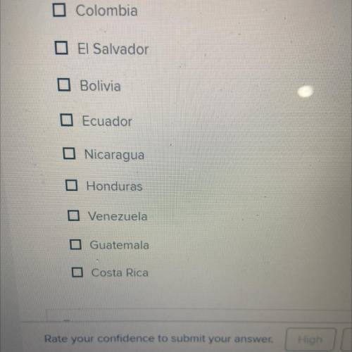 Which of these countries were once apart of the Mexican Empire? 
Select all that apply .