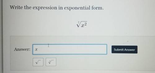Write the expression in exponential form.​