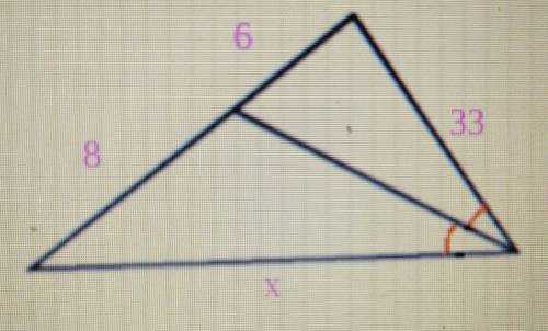 Using the diagram what is the value of X?