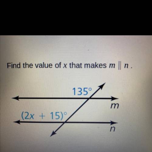 Find the value if x that makes m\\n