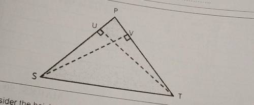 Area of triangle PST