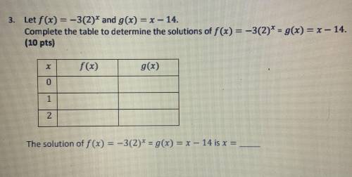 Complete the table to determine solutions.