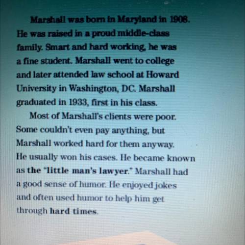 Why did Thurgood Marshall work hard for those that couldn't pay him?