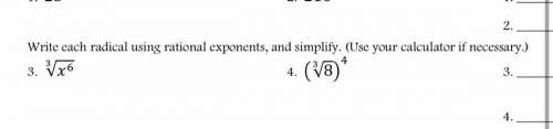 PLEASE HELP Write each radical using rational exponents, and simplify.