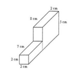 What is the volume for this figure?
A. 26 cm3 
B. 28 cm3
C. 80 cm3
D. 108 cm3