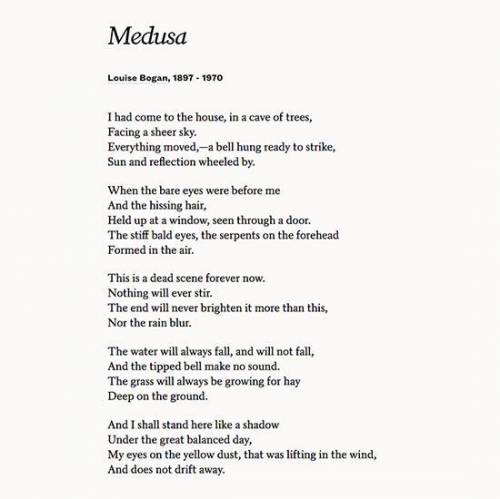 What are the archetype in the poem Medusa by Louise Bogan? Are they traditional or non-traditional?