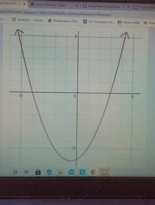 1. what is the doamin and range form this graph and the minimum and maximum and interval of increas