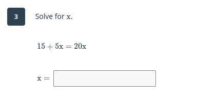 Solve for x. I really need help