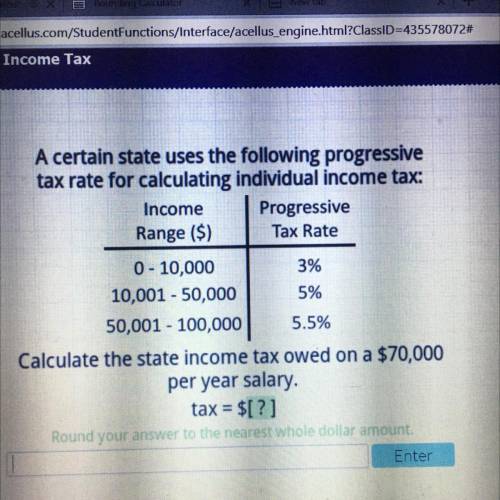 Please help,I’ll mark you as the brainliest!!!A certain state uses the following progressive

tax