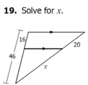 Solve for x. **GEOMETRY**