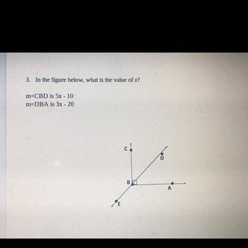 Pls help find the value of x