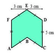 Find the area of the following shape