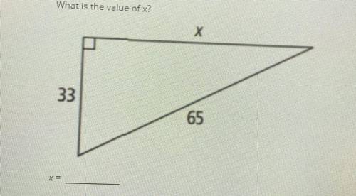 What is the value of x?
33
65
C=?