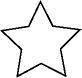The star exhibits rotational symmetry. What is the magnitude of the symmetry of the star?