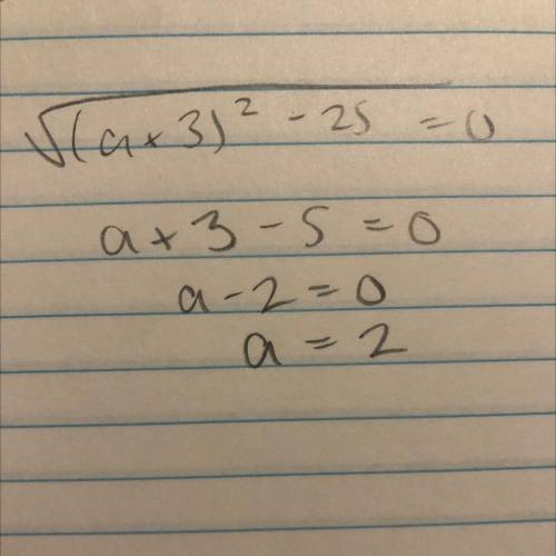Find x(a+3)² - 25 = 0​