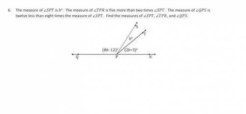 The measure of spt is b. The measure of tpr in s five more than two times spt. The measure of qps i