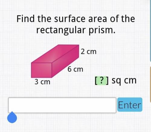 Find the surface area of the rectangular prism ​