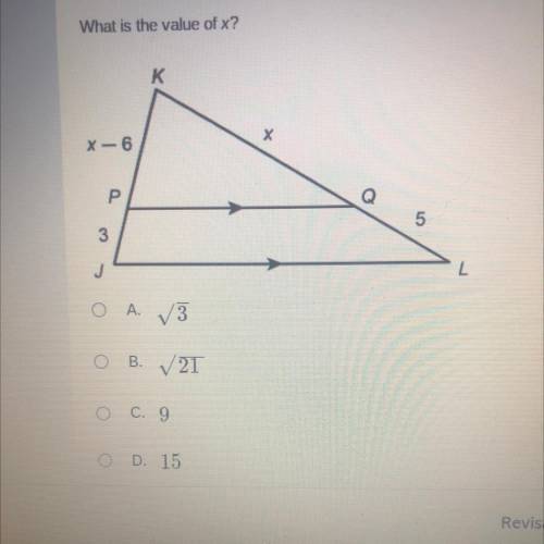 What is the value of x
?