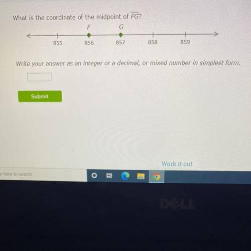 What is the coordinate of the midpoint of FG