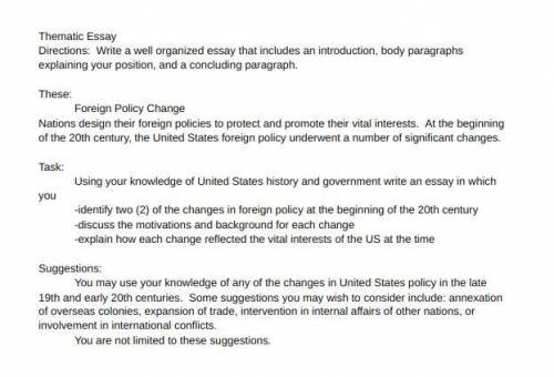 I need help on an essay for us history, can anyone give me some pointers, or write a paragraph for