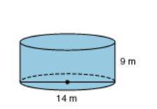 Find the volume of this cylinder. Use pi